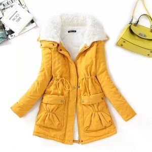 Fashion Winter Soft Cotton Slim Coat